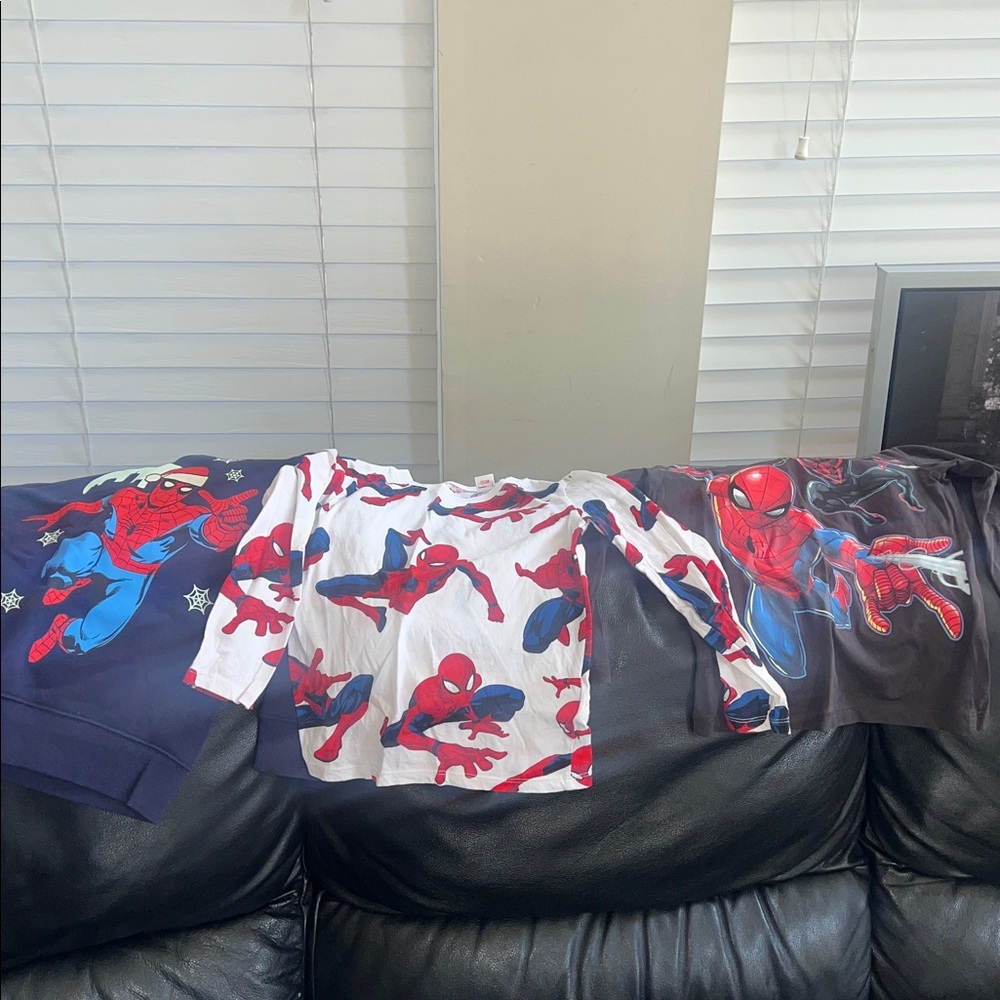 Marvel Spider-Man Kids' Sweater & Shirts with Red and Blue Accents